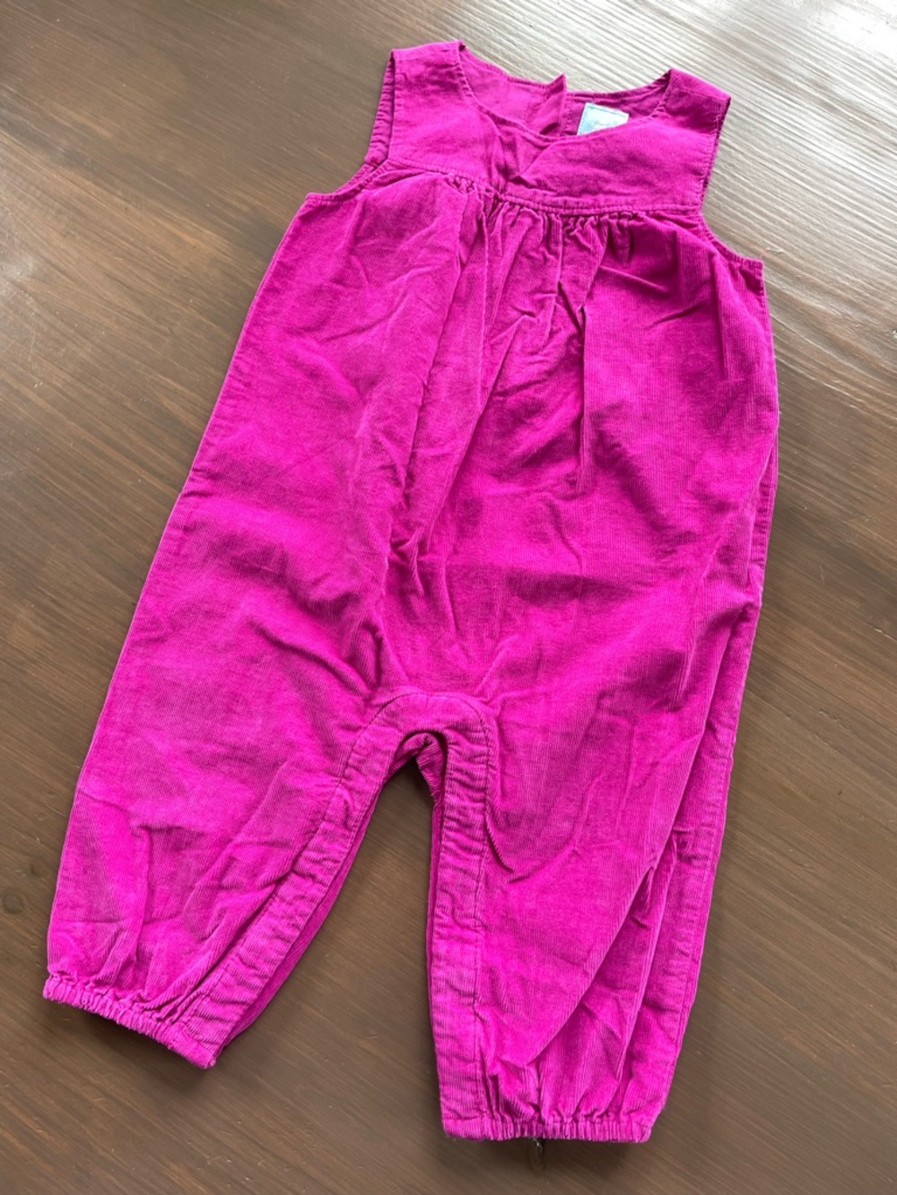 NWT Baby Gap Magenta Pink Soft Corduroy Overalls Jumpsuit Size 6-12M